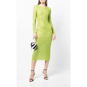 SELF-PORTRAIT Perforated Midi Dress